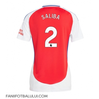 Arsenal William Saliba #2 Tricou Fotbal Replică 2024-25 Femei Acasa